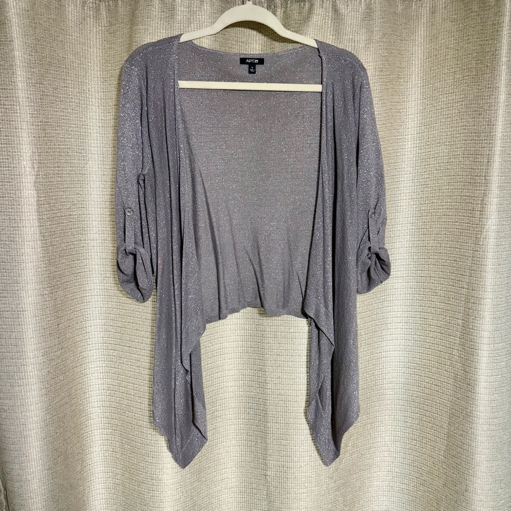 Apt. 9 Silver Draped Cardigan